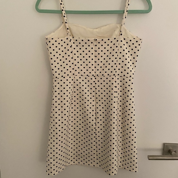 Black and white polka dot French Connection dress. - Picture 2 of 3